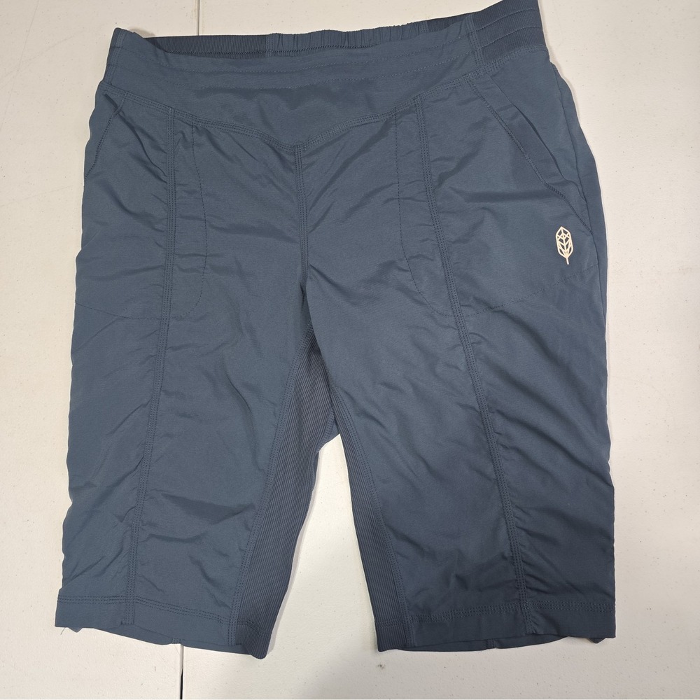 INDYGENA VIAJAR BERMUDA SHORTS - WOMEN'S Medium M Charcoal Gray Blue